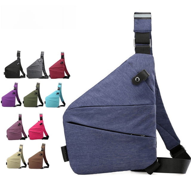 Bolso bandolera de nailon para el hombro derecho, bolso bandolera ligero, sencillo y de gran capacidad para hombre, bolso bandolera informal y ajustado