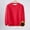 Red, variant on Bnwani Long Sleeve Toddler T Shirt Cotton Black Winter Crew Neck Fleece Velvet Solid Tops 3-4t