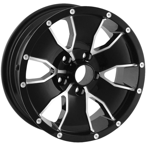 Ion 14 Trailer 15x6 5x4.5" +0mm Black/Machined Wheel Rim 15" Inch