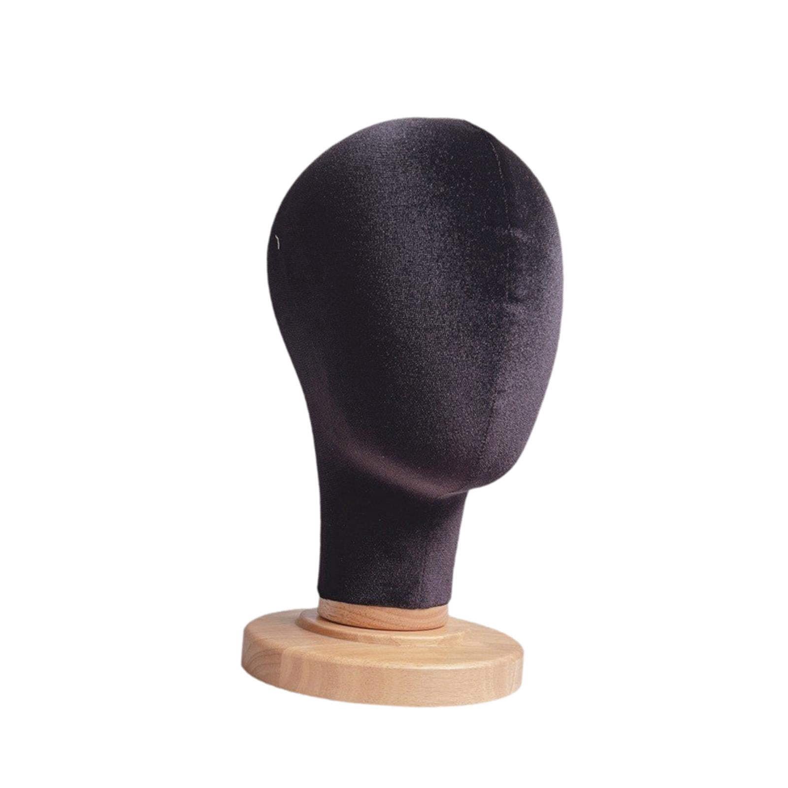 Serenable Mannequin Head Hat Rack Sturdy Manikin Head Model Space Saving Multifunctional Tabletop Holder for Salon Home Retail Shop Black
