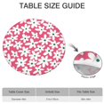 thumbnail image 6 of Water-Resistant Daisy Round Fitted Tablecloth with Elastic Edge, Easy to Clean Table Cover, Fits 44-52 Inch Dining Tables, 6 of 7