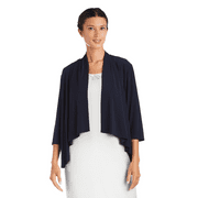 R&M Richards Women's 3/4 Sleeve Swing Shrug