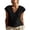 Black, variant on Women's Round Neck Lace Sleeve Loose Fit Solid Color Top, 2026 Summer Casual Blouse with Soft Linen Fabric for Everyday Wear