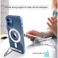 thumbnail image 5 of Funda magnética transparente para iPhone 15, 14 Pro Max, 13, 12, 11 Mini, con soporte de metal para carga inalámbrica MagSafe, 5 of 5