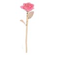 thumbnail image 3 of rosa chapado 24K oro rosa sumergido hojas doradas novia esposa regalo del día de San Valentín decoración de la boda rosa LHCER 1, 3 of 8