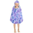 thumbnail image 7 of Toddler Hooded Beach Towel 24x50 Kids Bath Towels Soft Quick Dry for Swim Pool Boys Girls Blue Purple Palm Leaves, 7 of 7