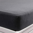 thumbnail image 2 of PURE ERA Jersey Knit 100% Cotton Fitted Bottom Sheet Queen Size Deep Pocket up to 15" to 20" Ultra Soft Breathable(Heathered Charcoal Gray), 2 of 6