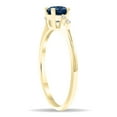 thumbnail image 2 of SZUL Women's Round Shaped Sapphire and Diamond Sparkle Ring in 10K Yellow Gold, 2 of 5