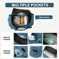 thumbnail image 5 of DAKIMOE Travel Duffle Bag for Women Large Weekender Bags Carry on Gym Duffel Bag with Wet Pocket/Shoe Compartment Waterproof Overnight Tote for Plane Hospital Sports Yoga Business Trips, Peacock Blue, 5 of 10