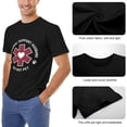 thumbnail image 6 of Emotional Support Husband Quirky Men's Cotton Short Sleeve HD Print Tee for Casual T-Shirt Crew Neck Top Black L, 6 of 7