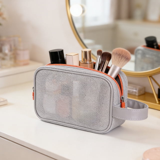 Weloille Mesh Toiletry Bag 1 Piece, Portable Handheld Mesh Wash Bag for Travel and Gym Use