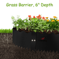 thumbnail image 3 of 6 Pack 40" LX 6" H Galvanized Steel Garden Landscape Edging, Black Powder Coated Lawn Border with Gloves and 10 Stakes (20FT Total) (6 inch tall, wavy Edge, Black)…, 3 of 4