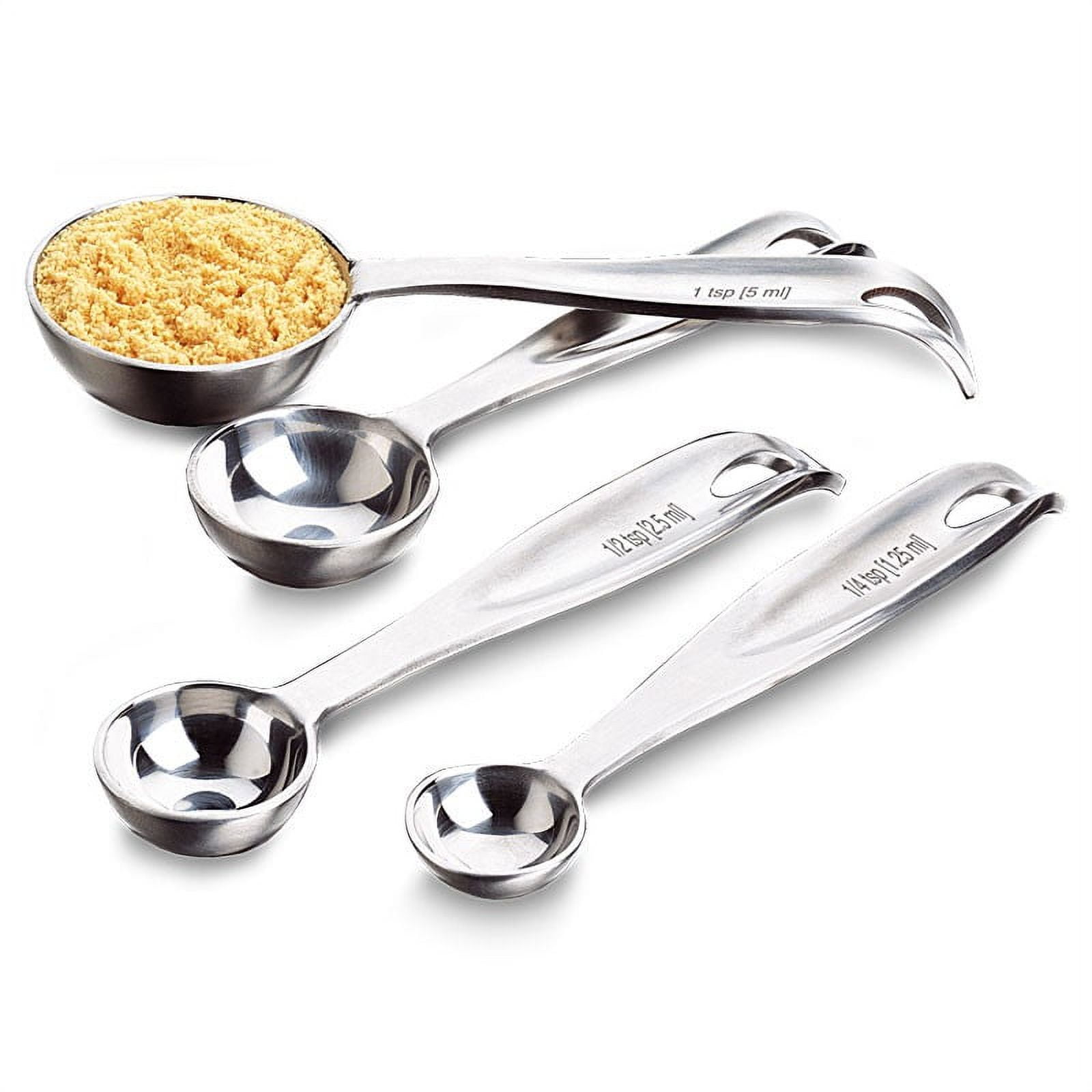 Stainless Steel 4-Piece Measuring Spoons Set - LionsDeal