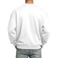 thumbnail image 4 of Sweatshirts for Men V Neck Pullover Long Sleeve Sweat Shirt Plain Casual Tee Soft Pullover Top Ribbed Cuffs Mens Solid Casual Sweatshirt for Fall Winter Daily Basic Wear Home Lounging White 2XL, 4 of 6