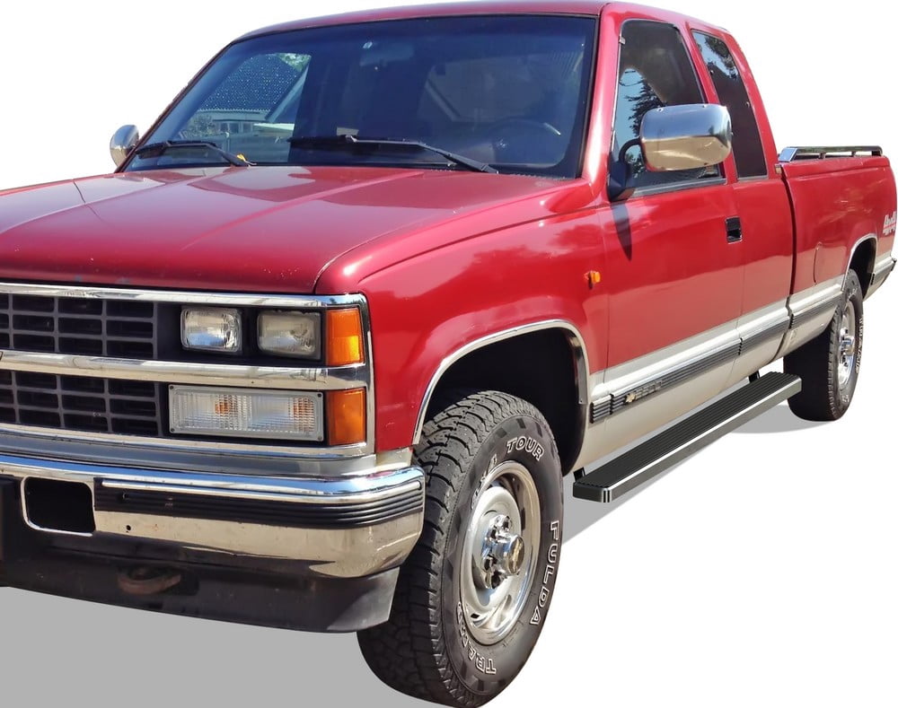 APS Running Boards 5 inches Compatible with Chevy GMC CK 1988-1998 Extended Cab (Include Z71) (Will Not Work on Vehicles with Power Boards) Stainless Steel (Side Steps Side Bars)