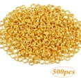thumbnail image 2 of Aylifu 500 Pieces 4 mm Golden Closed Jump Rings Double Loop Round Split Rings Mini Key Chain Hoops Connectors for Earring Necklace Keys Jewelry Craft Making, 2 of 7