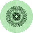 thumbnail image 1 of Ahgly Company Machine Washable Indoor Round Transitional Mint Green Area Rugs, 4' Round, 1 of 7