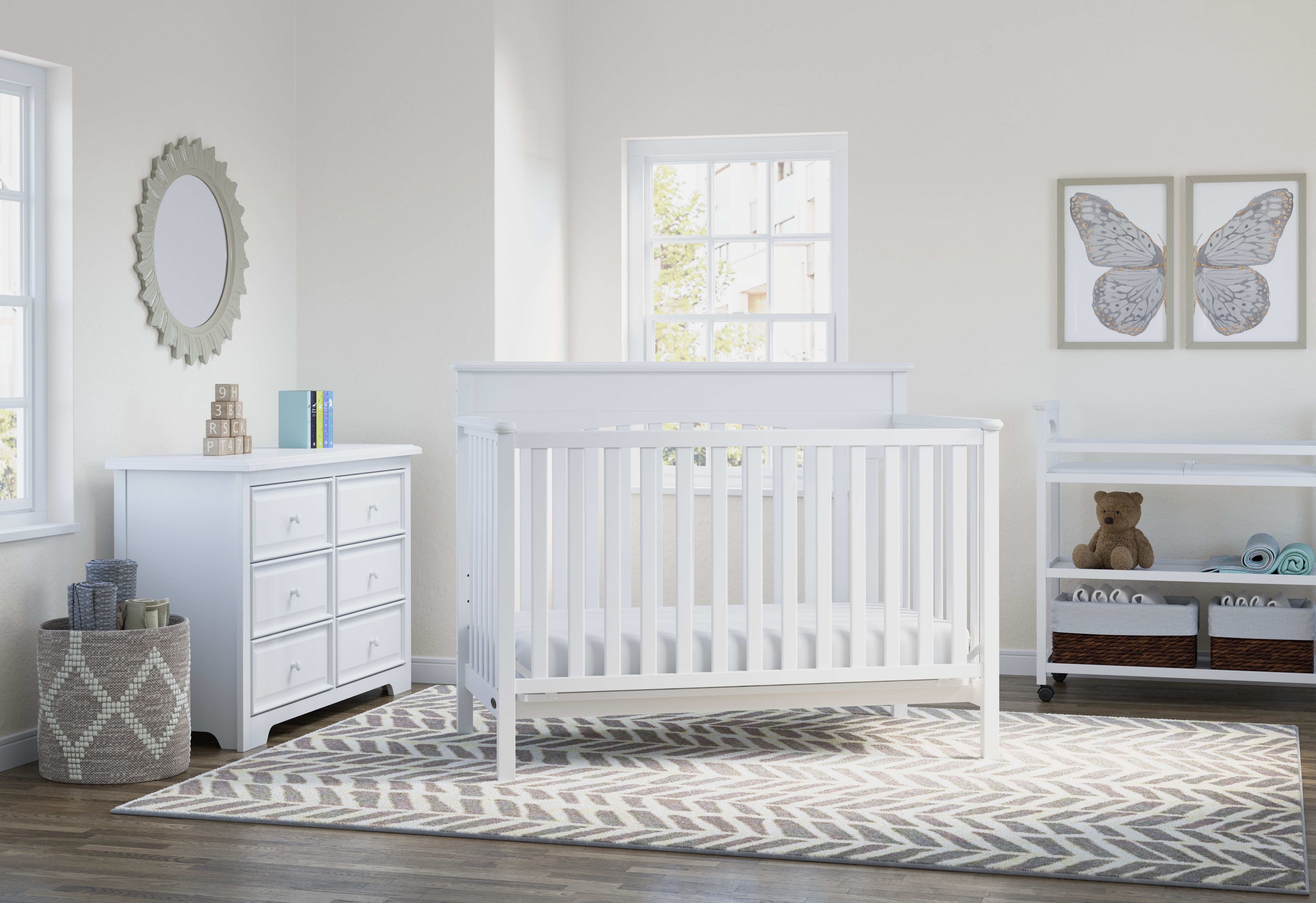 Graco Lauren 5-in-1 Convertible Baby Crib, White - image 2 of 10