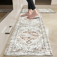 thumbnail image 2 of HEBE Cushioned Kitchen Rug Sets of 2 Anti Fatigue Kitchen Rugs and Mats Waterproof Kitchen Mats for Floor Non Slip Comfort Standing Mat Runner for Kitchen,Home Office,Sink,Laundry, 2 of 6
