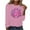 ZQR5-Pink, variant on VKOYWKM Long Sleeve Shirts for Women Breast Cancer Awareness T-Shirts Breast Cancer T-Shirt Long Sleeve Pink Ribbon Graphic Tee Tops Fall Crew Neck Loose Fit Breast Cancer Pullover Sweashirt
