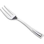 Visions 5 Silver Plastic Tasting Fork - 400/Box