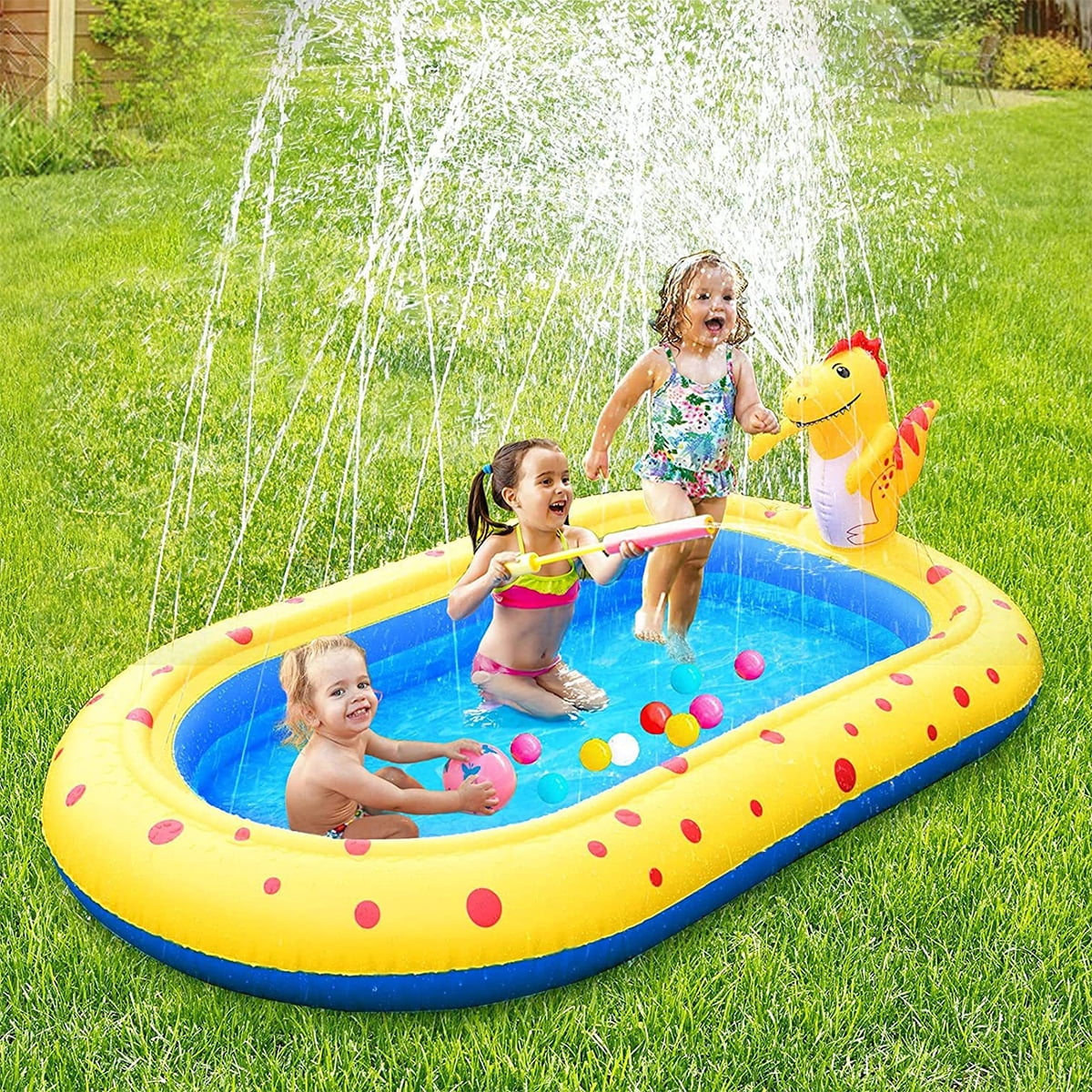 Toorise Splash Pad Sprinkler for Kids Inflatable Sprinkler Pool Toddler