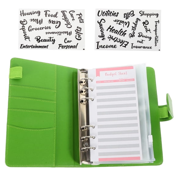 UPOUART 1 Set of Budget Binders Budget Organizer Rectangular PVC for Home Office Back to School