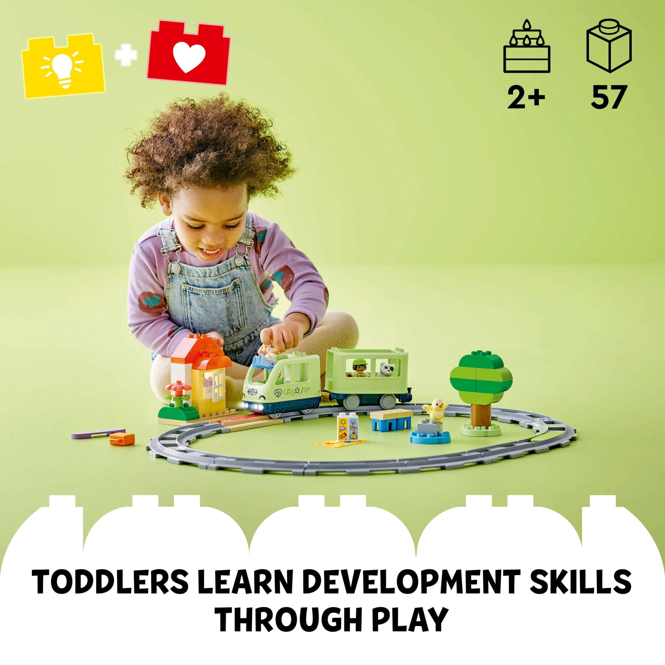 LEGO DUPLO Town Interactive Adventure Train Set - Building Toy for Toddlers, Boys and Girls, Ages 2+ - Learning Train Toy Playset with Lights and Sounds - Gift for Birthdays and Holidays - 10427