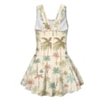 thumbnail image 2 of Xoenoiee Colorful Palm Tree Pattern Girls One Piece Swimsuits Sleeveless Swim Dress for Girls Hawaiian Skirted Bathing Suit Summer Swimwear, 3-4 Years, 2 of 7