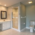 thumbnail image 3 of Yardwe 2Pcs Nail Free White Plastic Towel Rack Wall Mounted Bathroom Towel Storage Shelf, 3 of 8
