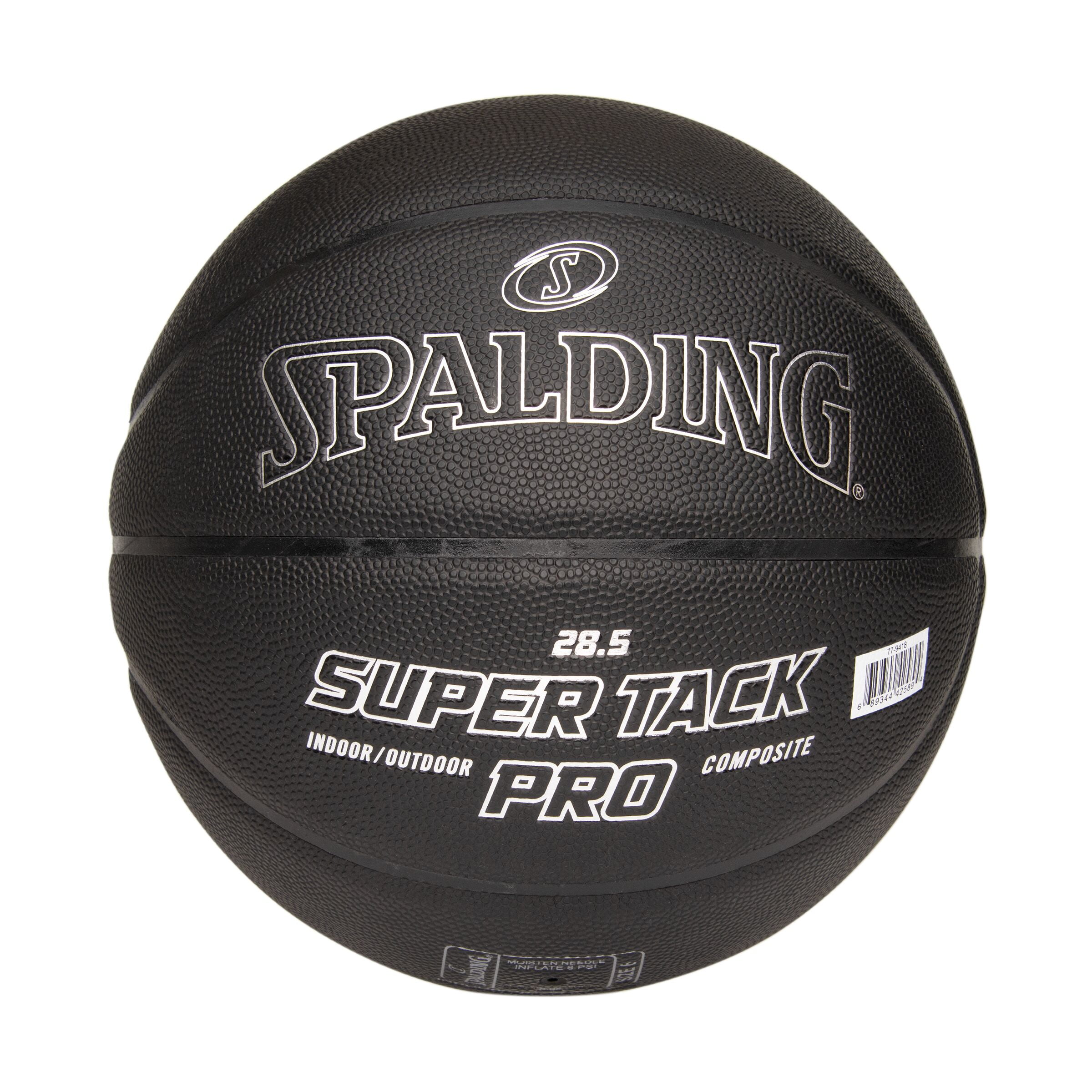 Spalding Super Tack Pro Indoor and Outdoor Basketball Blacko