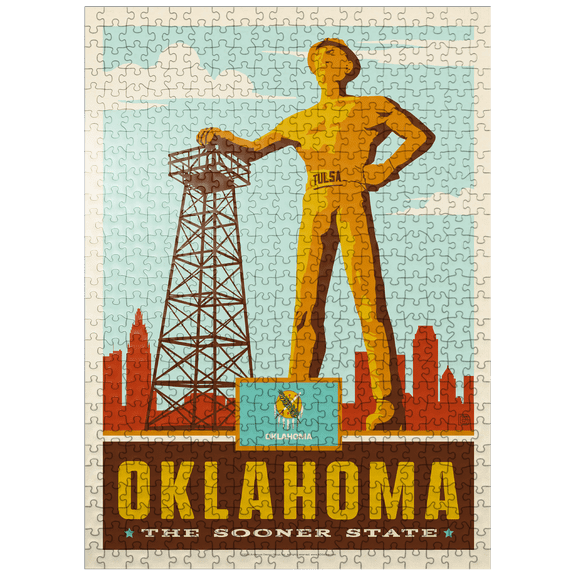 MyPuzzle - Oklahoma: The Sooner State - Premium 500 Piece Jigsaw Puzzle for Adults