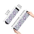 thumbnail image 4 of Fuzoiu Lavender Flowers Print Adult Socks, Crew Moisture-wicking Socks, Unisex Cushion Crew Socks,Casual Sports Ankle Socks, 4 of 7