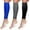 Black, Blue, Hemp Gray, variant on 3 Pairs Calf Compression Sleeves for Men And Women Football Leg Sleeve Footless Compression Sock for Running Athlete Cycling