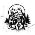thumbnail image 2 of Metal Black Wall Decor Bear Under Moon, 2 of 3