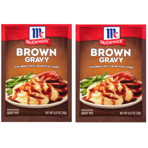 McCormick Brown Gravy Mix, 0.87 oz Gravy - Quantity of 2
