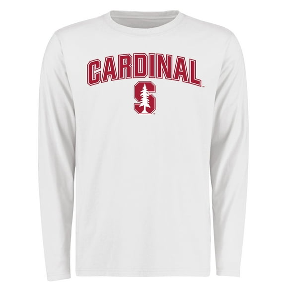 Men's White Stanford Cardinal Proud Mascot Long Sleeve T-Shirt