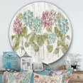 thumbnail image 3 of Designart 'Red and Blue Vibrant Hydrangea Flowers' Farmhouse Metal Circle Wall Art, 3 of 3