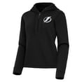 thumbnail image 2 of Women's Antigua  Black Tampa Bay Lightning Contemporary Quarter-Zip Hoodie, 2 of 3