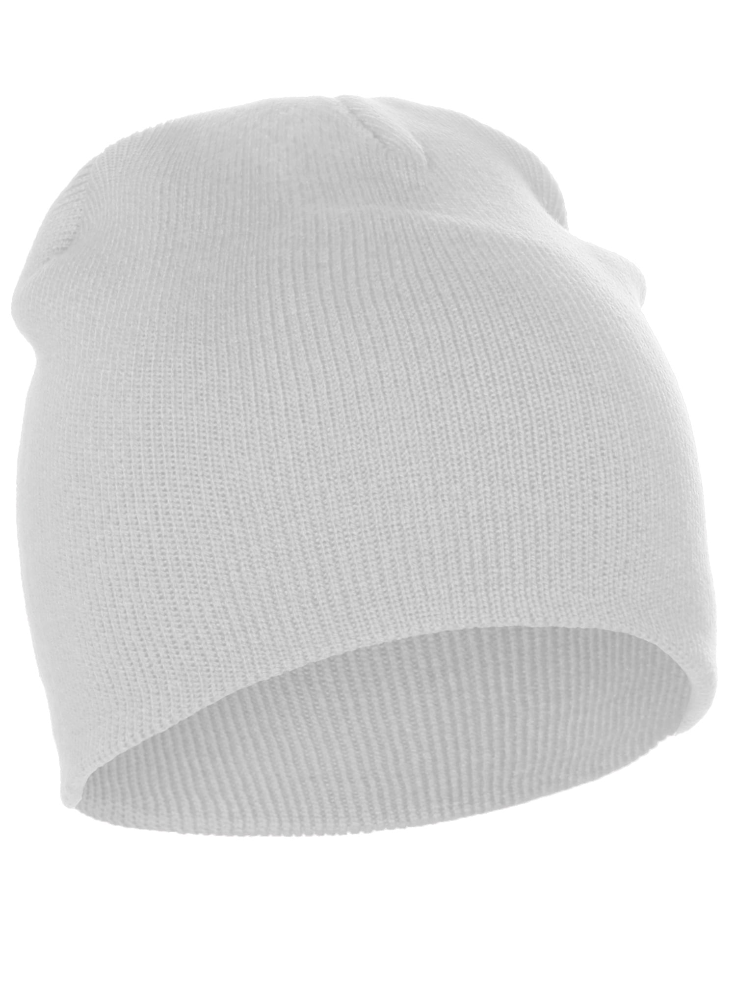 Classic Plain Cuffless Beanie Winter Knit Hat Skully Cap, Walmart.com