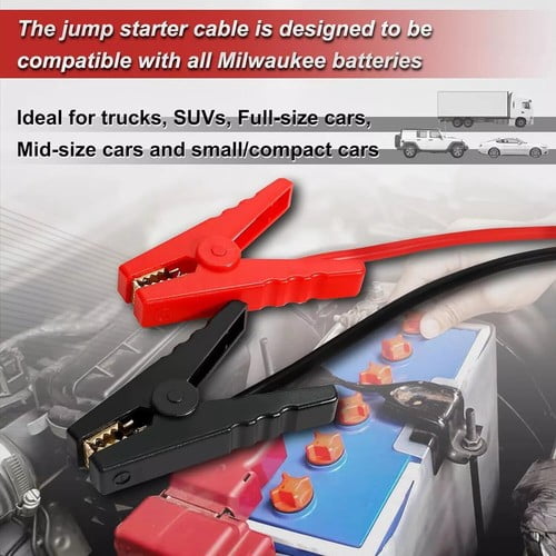 Jumper Cables with Alligator Clips for Milwaukee M18 for Starting Cars - 5.9FT
