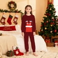 thumbnail image 4 of CAIVO Child Christmas Kids Outfit Sets Cozy Holiday Santa Print Girls Festive Family Cartoon Long Sleeve O-Neck Shirts Tops Pants Soft Two Piece Outfit Sets 5-6 Years, 4 of 8