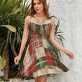 thumbnail image 7 of Grunge Distressed Christmas Plaid Dress Summer Street Style Dresses Female Sleeveless Printed Sundress, 7 of 7