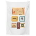 thumbnail image 3 of Ambesonne Movie Theater Tablecloth Rectangular Table Cover, Retro Tickets, 52"x70", Multicolor, 3 of 4