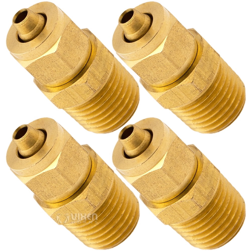 Vixen Horns 1/4" NPT (Male) Compression Fitting for 3/8" OD tubes for Train/Air Horn Tanks
