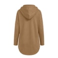 thumbnail image 4 of Ozmmyan Womens V Neck Lightweight Hooded Sweatshirt for Womens Long Sleeve Drawstring Pullover Tunic Top with Curved Hem Fall Winter Casual Hoodie, 4 of 8