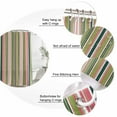 thumbnail image 6 of Colorful Striped Waterproof Fabric Shower Curtain,Sage Green Pink White Vertical Lines Waterproof Fabric Shower Curtain for Bathroom Curtains Bathtubs Shower Curtains with 12 Hooks Standard 66x72, 6 of 8