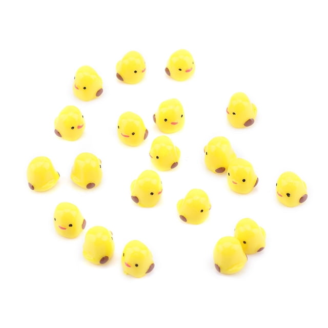 Adorno de micropaisaje NikouMX 20 piezas pollo amarillo PVC