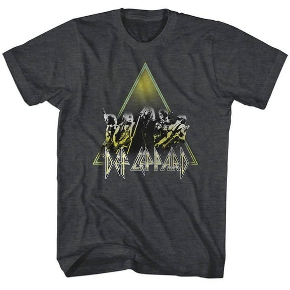 Def Leppard Performing Live Men's T Shirt (CharcoalHeather, Adult6XL)