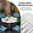 thumbnail image 5 of Diamond Fitted Tablecloth with Elastic Edged, Round Table Cloth for Dining Table, Modern Geometric Middle Century Grey Yellow Red Waterproof Oil Proof Table Cover for Indoor Outdoor 55"-60", 5 of 8